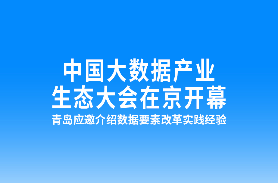 中国大数据产业生态大会在京开幕 青岛应邀介绍数据要素改革实践经验